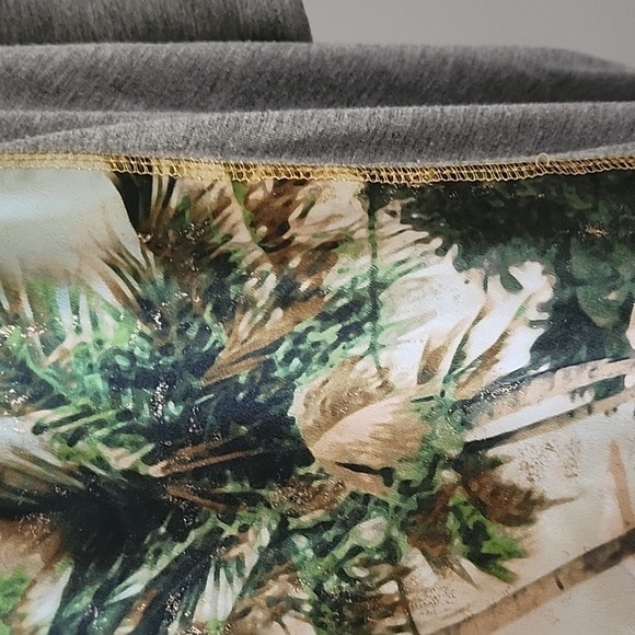 Cato Gray Short Sleeve Tee with Palm Tree and Beach graphics - Picture 9 of 12